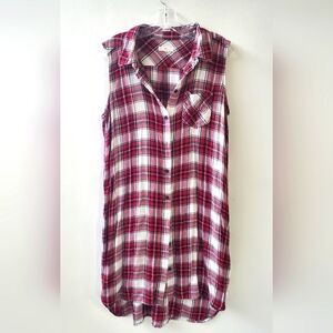 BLL NEW YORK - size L - Leyends plaid shirt dress slevelea